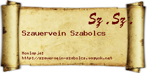 Szauervein Szabolcs névjegykártya