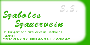 szabolcs szauervein business card